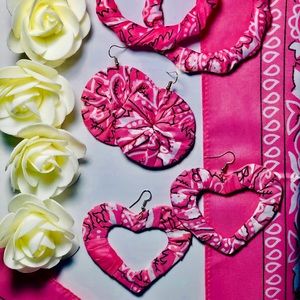 Pink custom earrings